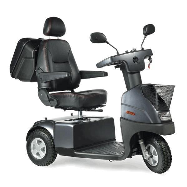 Afikim Afiscooter C3 Standard 3-Wheel Electric Mobility Scooter for Adults - Lightweight Silver Mobility Vehicle with Long Battery Life - Perfect for Shopping, Travel & Outdoor Activities