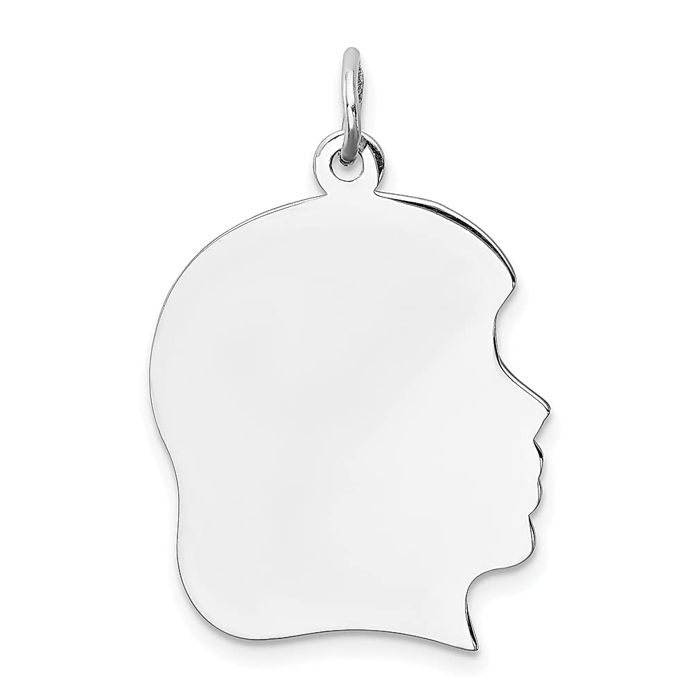 Sterling Silver Rhodium Plated Engravable Disc Charm Necklace - Personalized Baby Name Pendant for Women, Fashion Jewelry Gift for Her - Perfect for Birthdays, Anniversaries & Mother's Day Gifts