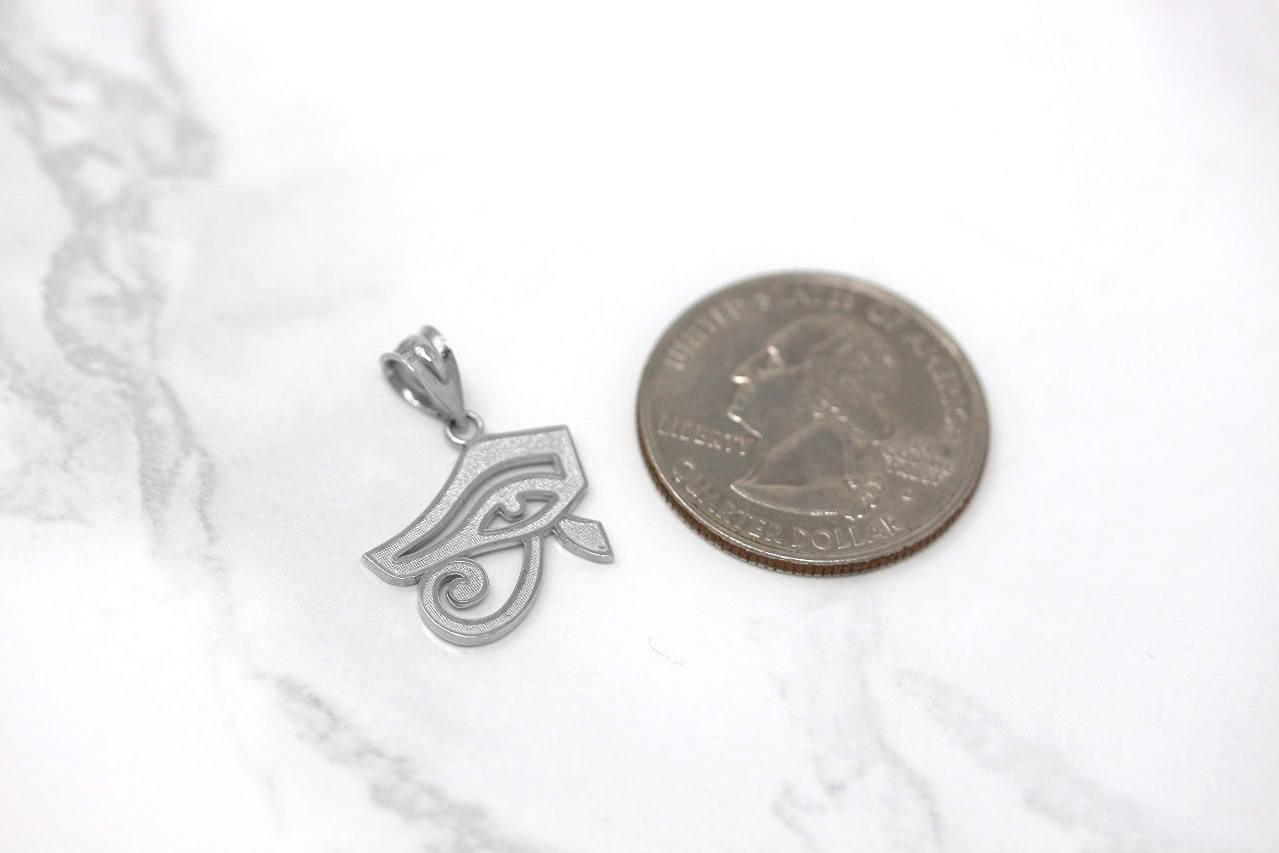 925 Sterling Silver Egyptian Eye of Horus Charm Pendant Necklace - Protection Amulet Jewelry for Women & Men - Perfect for Spiritual Gifts, Meditation & Boho Fashion