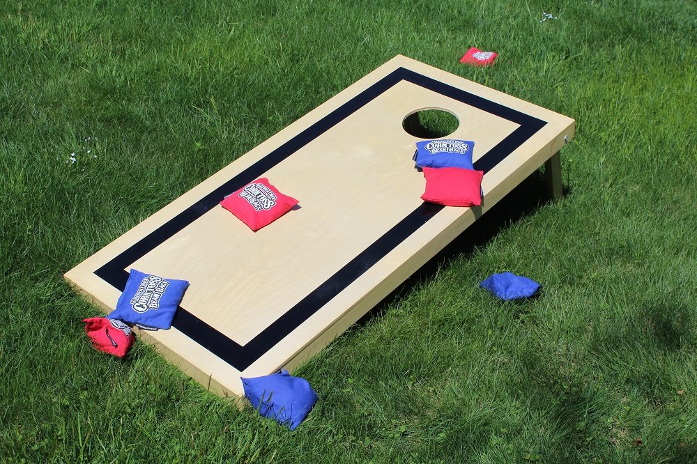 Premium Wooden Cornhole Boards Set - Regulation Size for Backyard, Tailgate & Outdoor Parties - Classic Bean Bag Toss Game for Adults & Family Fun