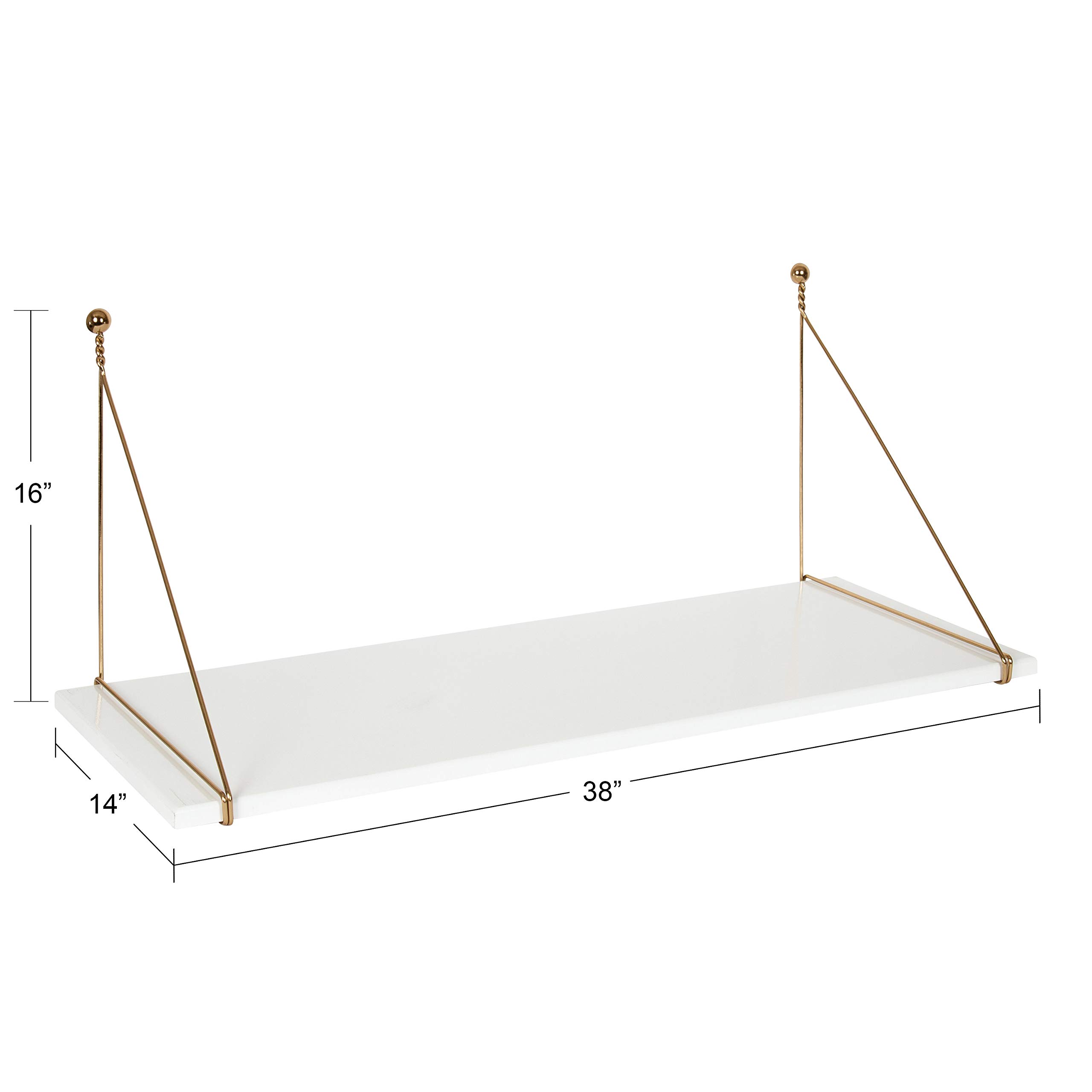 Kate & Laurel Vista Modern Floating Desk - 38