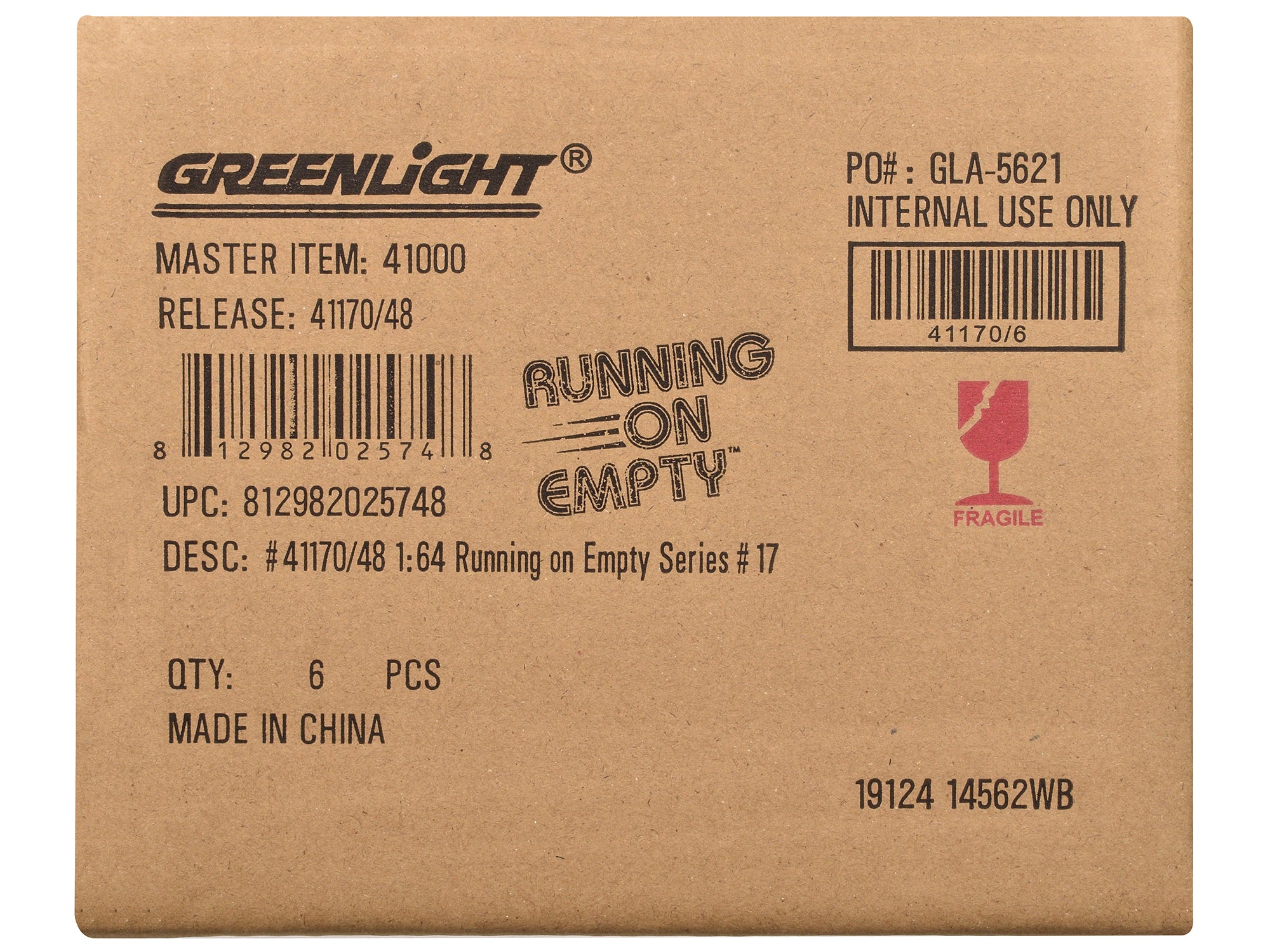Greenlight 1/64 Diecast Model Cars - Running on Empty 6-Piece Set Series 17 | Collectible Miniature Vehicles for Display, Racing Games & Car Enthusiasts