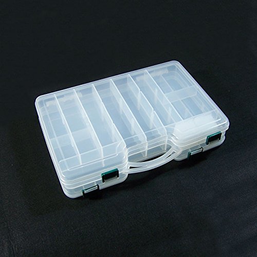 10-Piece Clear Bead Storage Box Organizer for Arts, Crafts & Sewing Supplies - Portable Tackle Case for Jewelry Making, Fishing & DIY Projects