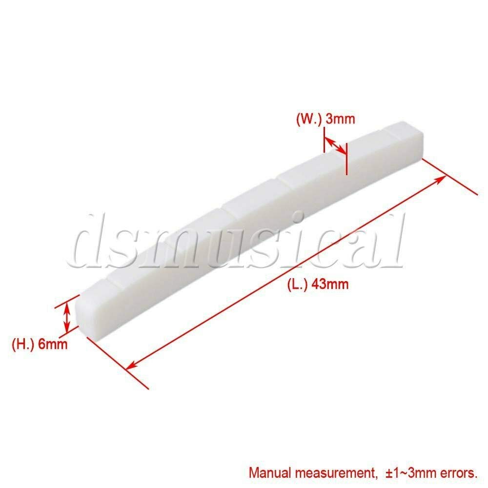 Premium 2-Piece White Cattle Bone Guitar Nut & Bridge Saddle Set for 6-String Electric Guitars - Perfect for DIY Repairs, Upgrades & Enhanced Tone Quality