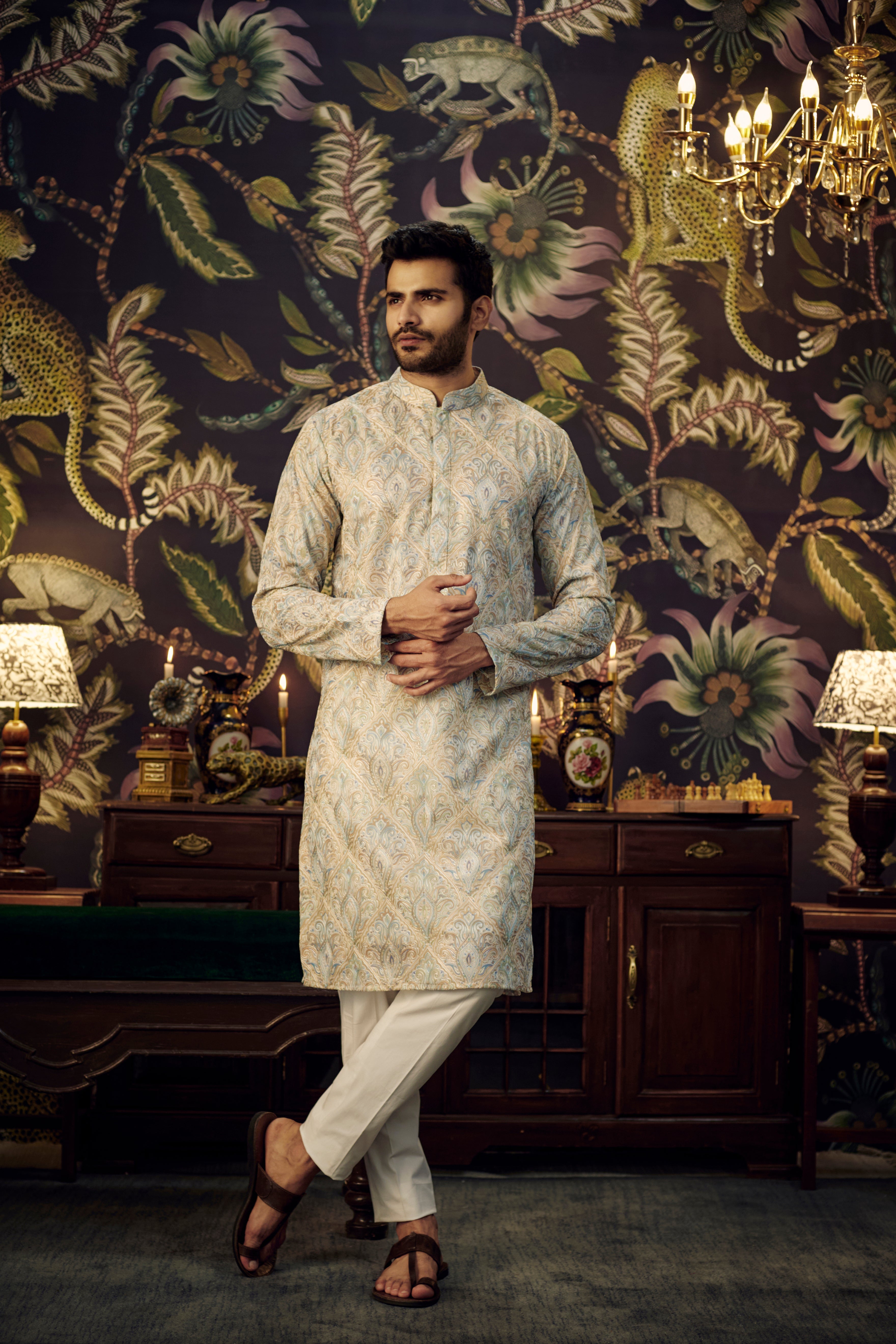 Exquisite Kashmiri Embroidered Kurta - Handcrafted Multi-Thread Work Ethnic Tunic for Women | Perfect for Festivals, Weddings & Cultural Events