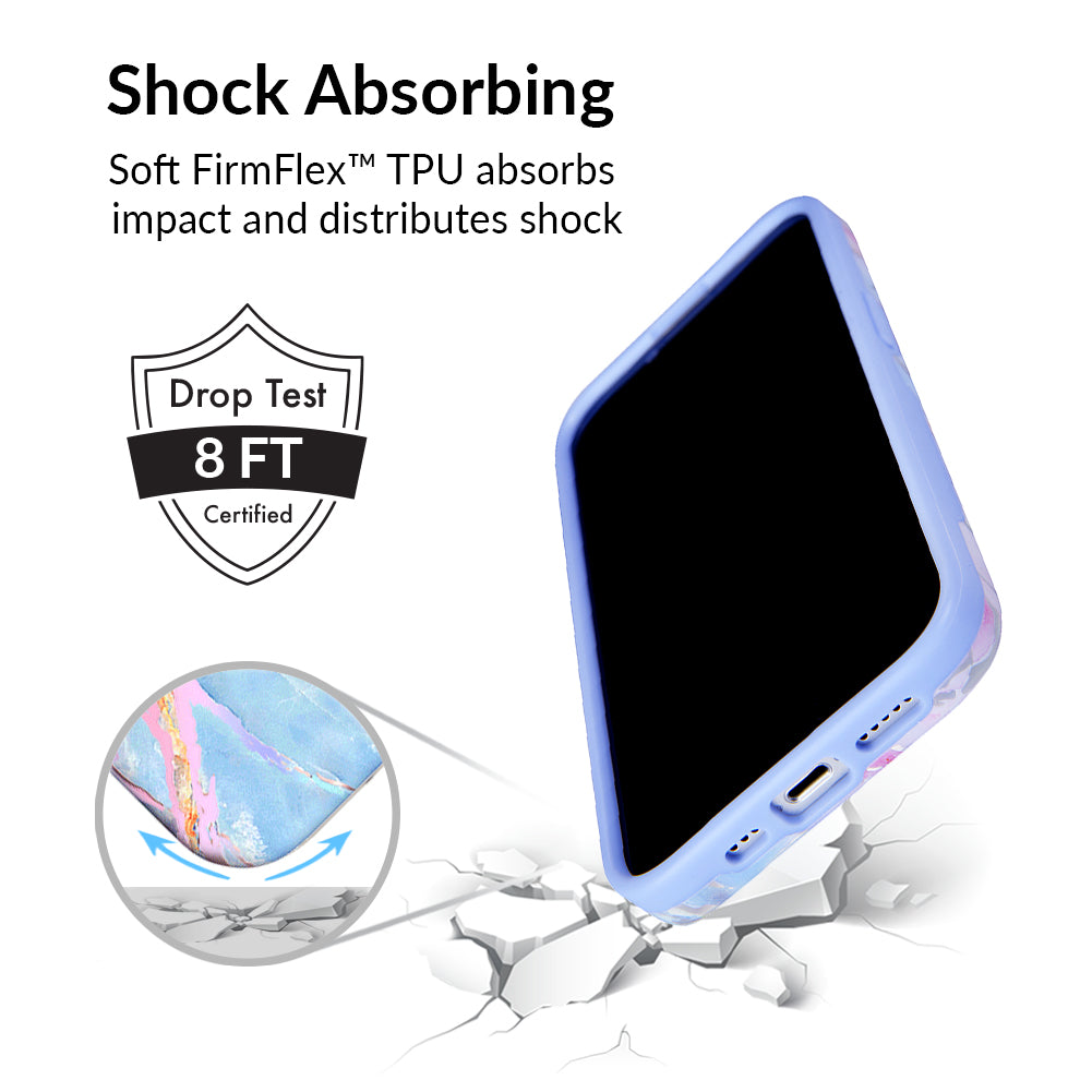 Holo Moonstone Marble iPhone Case - Protective & Stylish Phone Cover for iPhone 13/14/15 Pro Max - Perfect for Everyday Use, Travel & Gift Giving