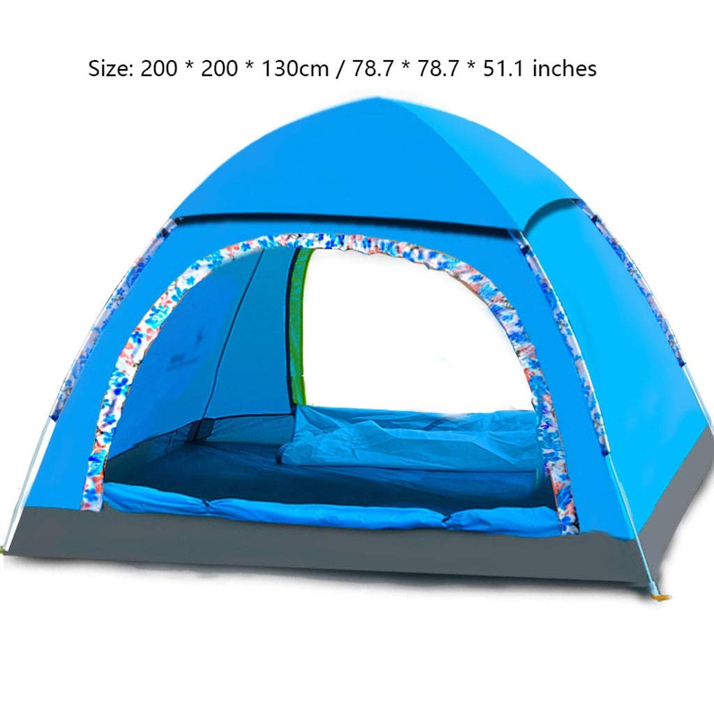 3-4 Person Quick Automatic Pop Up Tent - Waterproof Single Layer UV Protection Camping Tent for Outdoor Recreation, Beach & Picnic (Watermelon Red)