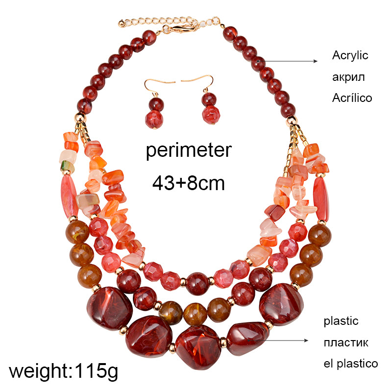 African Beads Jewelry Set for Weddings - Handmade Bridal Accessories for Women, Perfect for Bridal Showers, Cultural Celebrations & Special Occasions