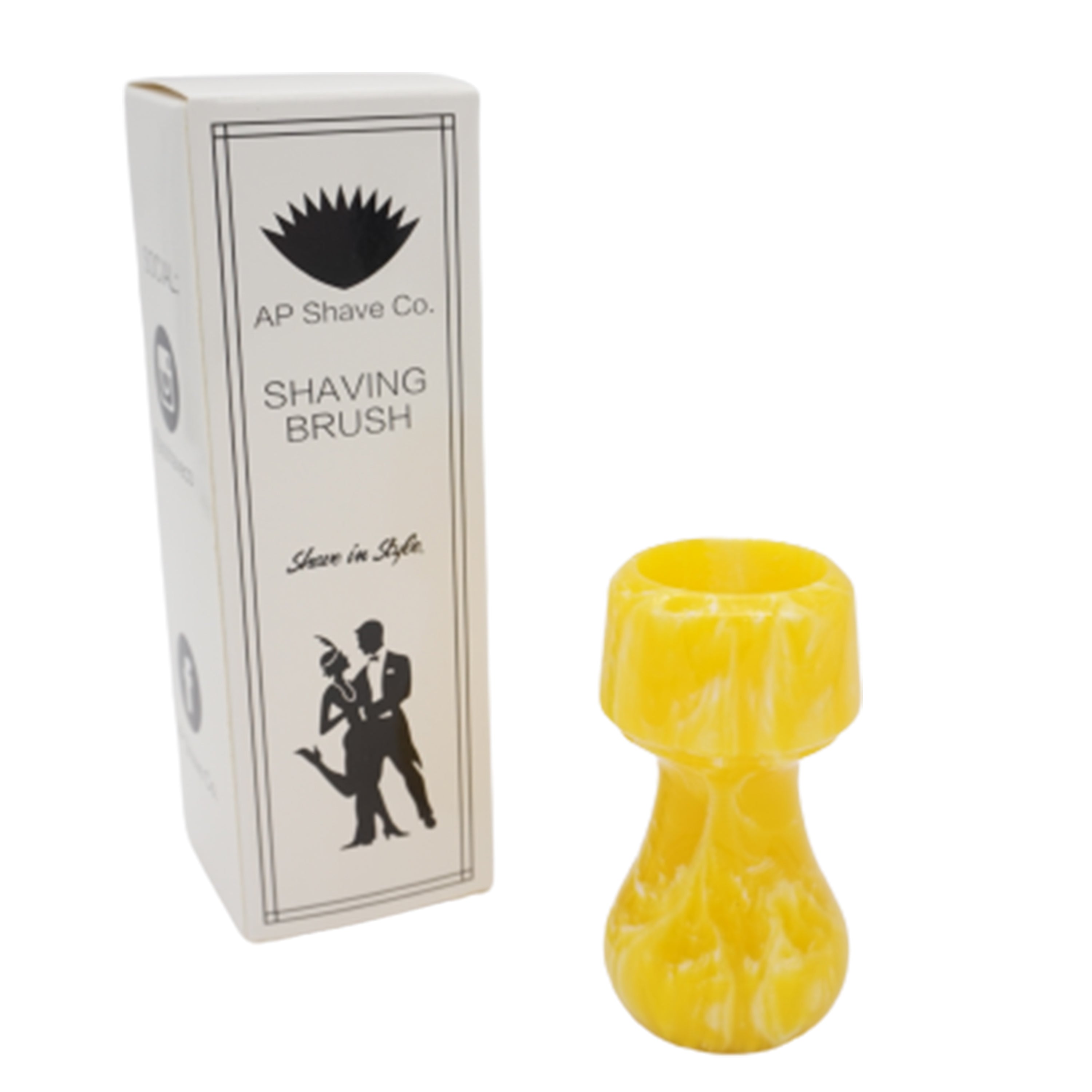 Premium Handcrafted Lemon Drop Shaving Brush Handle - Fits 24mm & 26mm Knots - Perfect for Wet Shaving & Grooming Gifts for Men