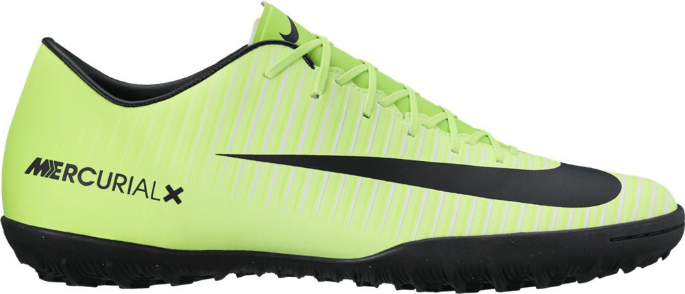Nike MercurialX Victory VI TF Turf Soccer Shoes for Men - Electric Green | Artificial Grass Football Cleats for Indoor/Outdoor Training & Matches