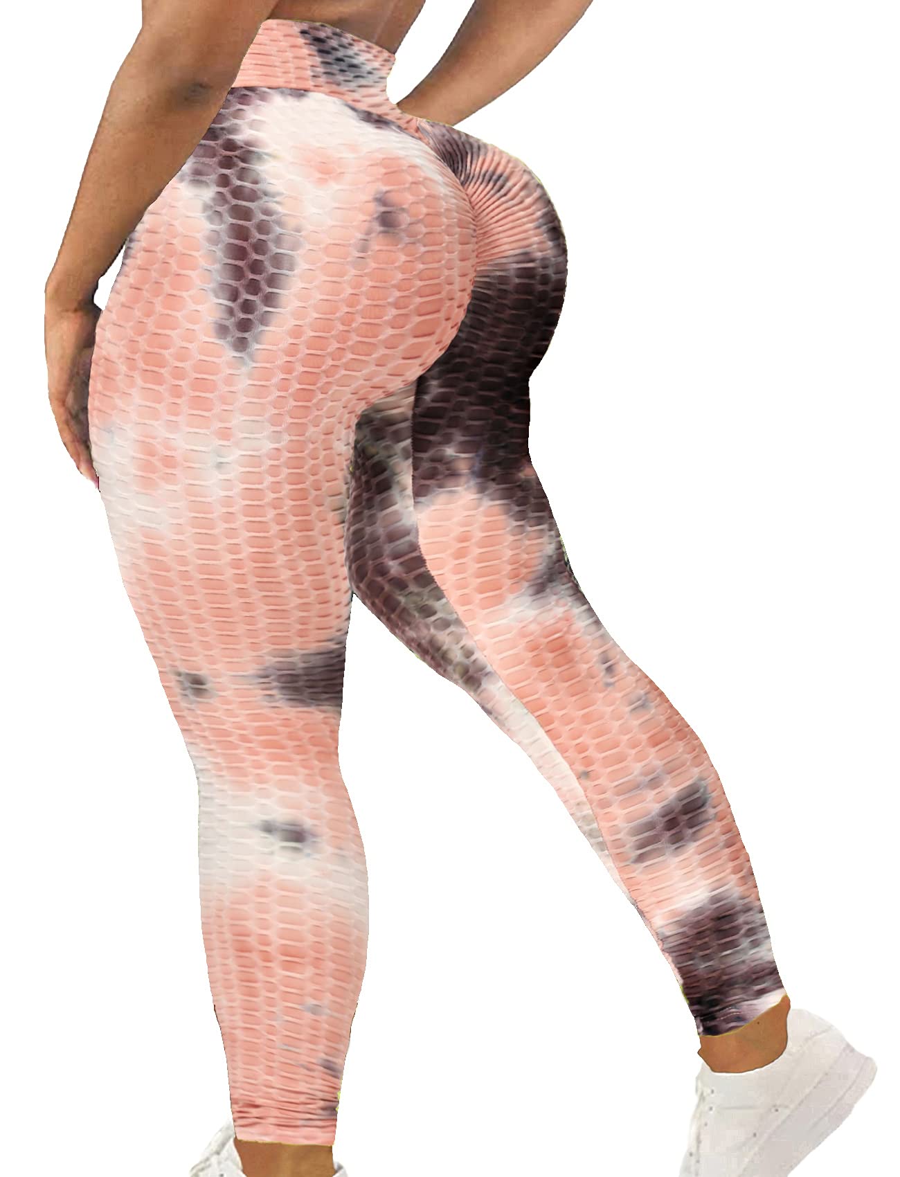 SEASUM High Waisted Yoga Pants for Women - Tummy Control Workout Leggings with Butt Lifting Scrunch Design, Anti-Cellulite Textured Tights - Perfect for Gym, Running, Yoga & Everyday Wear