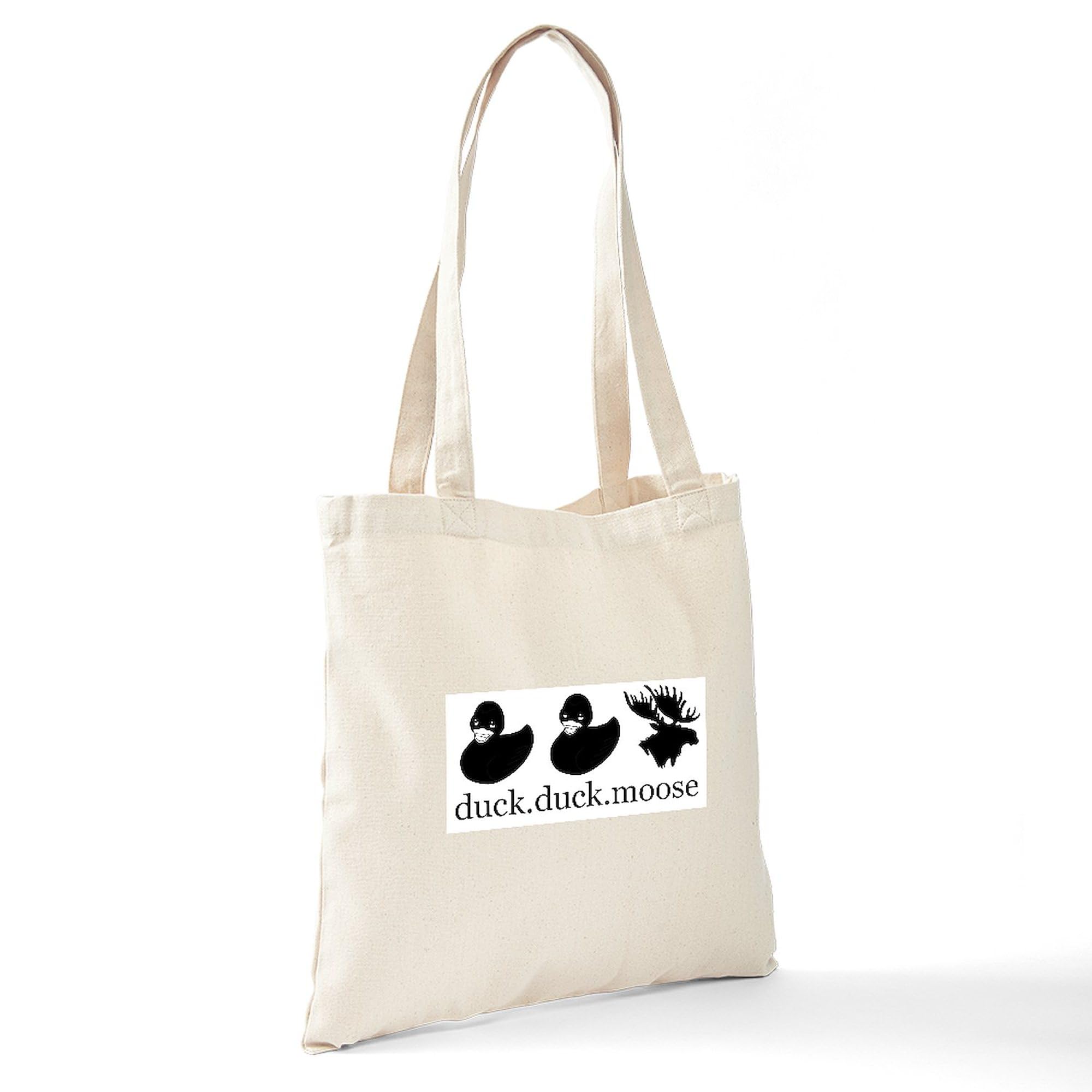 Duck Duck Moose Canvas Tote Bag - Eco-Friendly Reusable Shopping Bag for Groceries, Beach & Daily Use | Natural Cotton Tote by CafePress