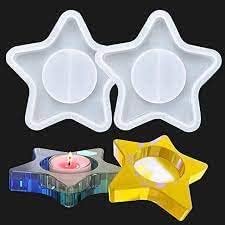 SODEE® Star Tealight Candle Holder - Resin Silicone Mold for DIY Candle Making, Home Decor, Wedding & Party Decorations