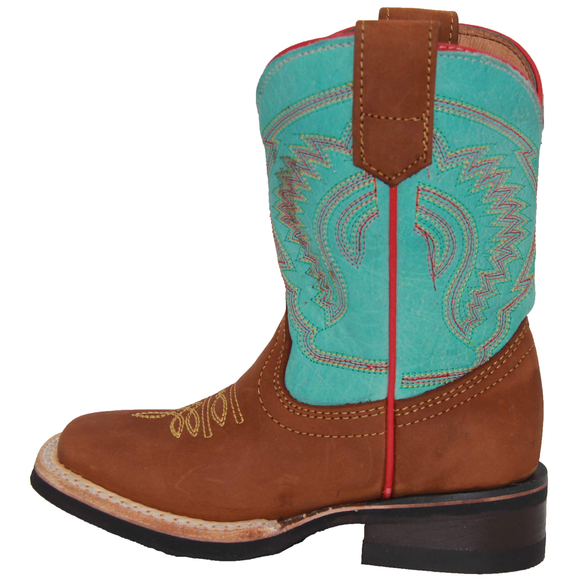 Girls Cowboy Boots Western Style Leather Ankle Boots for Kids - Perfect for Rodeo, Horse Riding & Country Fashion