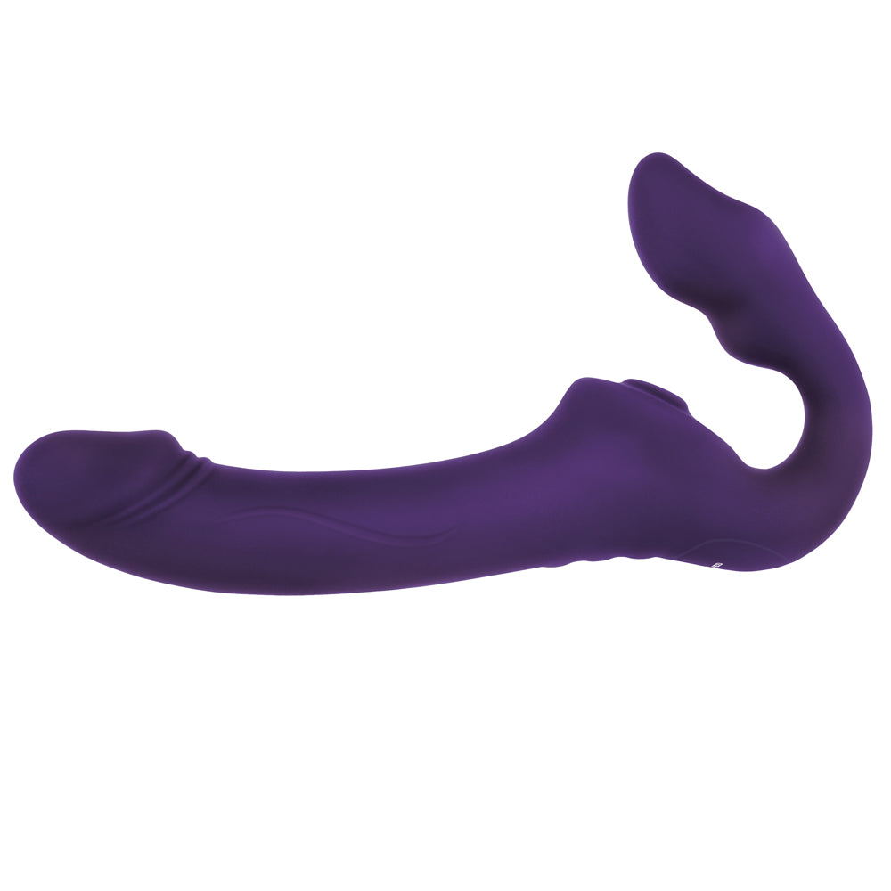 Remote Control Strapless Strap-On Vibrator with Dual Stimulation - Hands-Free Couples Toy for Lesbian & Straight Couples - Perfect for Shared Intimacy & Role Play Scenes