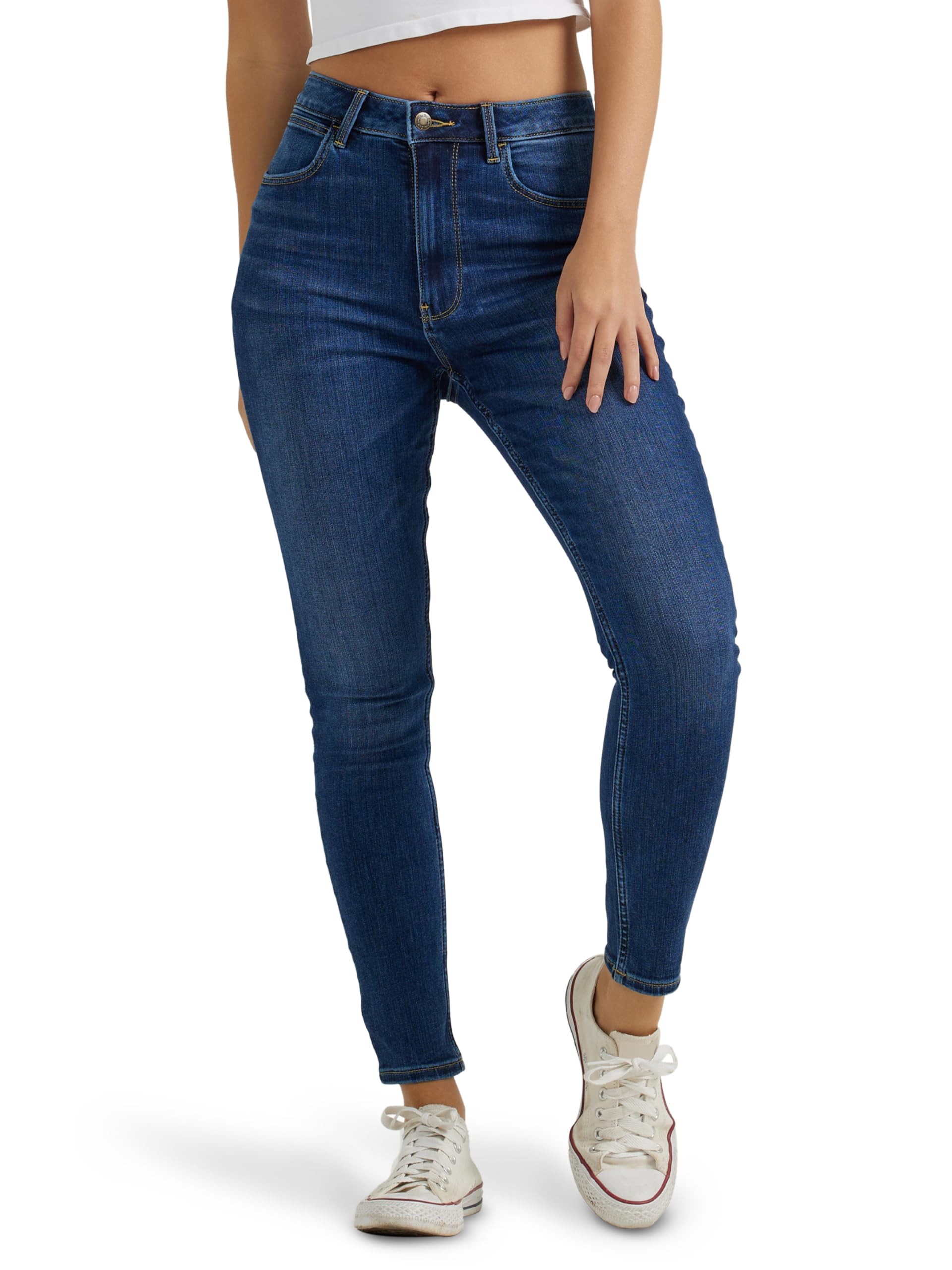 Wrangler Women's High Rise Unforgettable Skinny Jeans - Stretch Denim Pants for Casual Wear & Everyday Comfort | Perfect for Work, Date Night & Weekend Outfits
