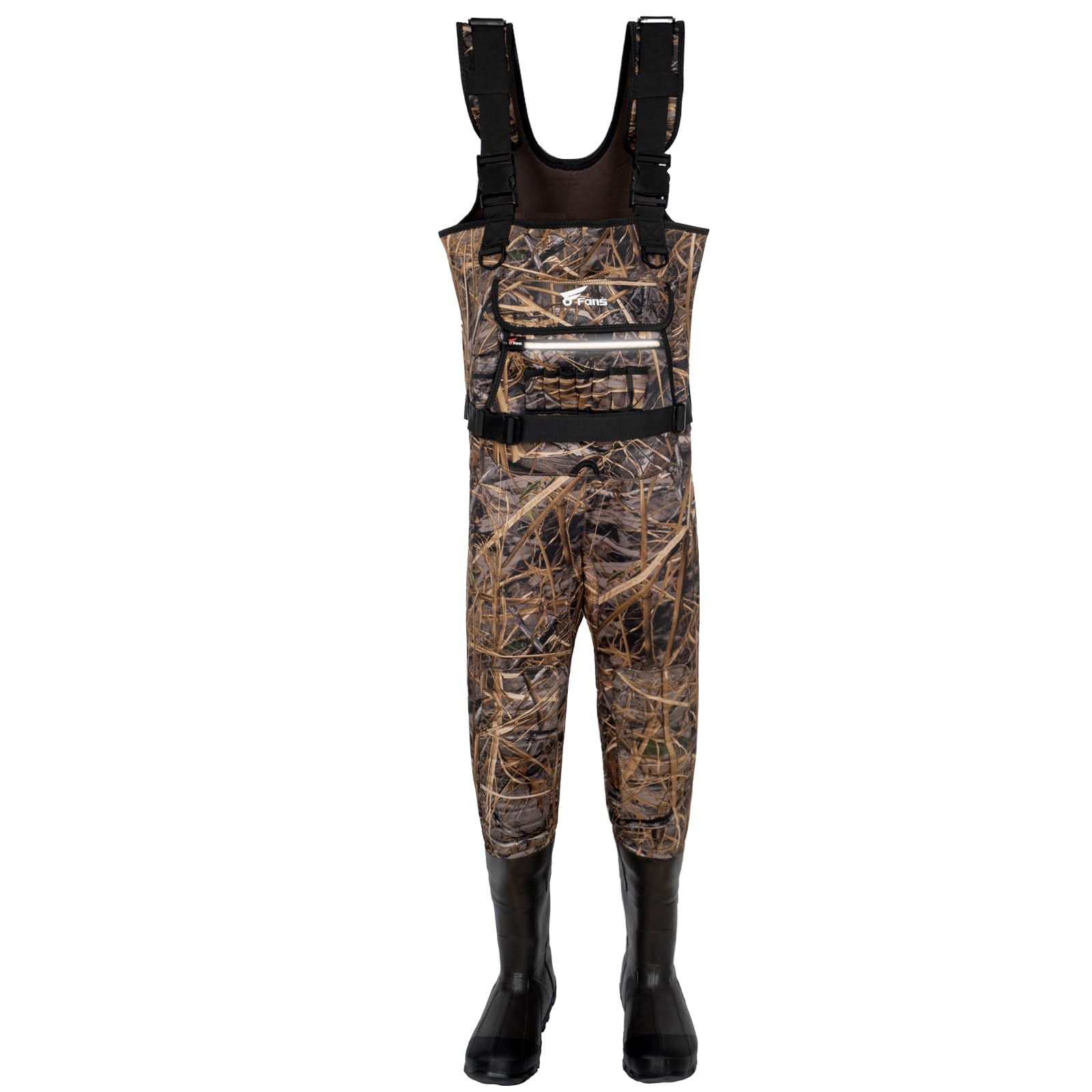 8 Fans Insulated Hunting Waders - 1000G Thick Rubber Boots, Waterproof Neoprene Chest Waders for Men & Women - Ideal for Duck Hunting, Fishing & Outdoor Adventures in Cold Weather