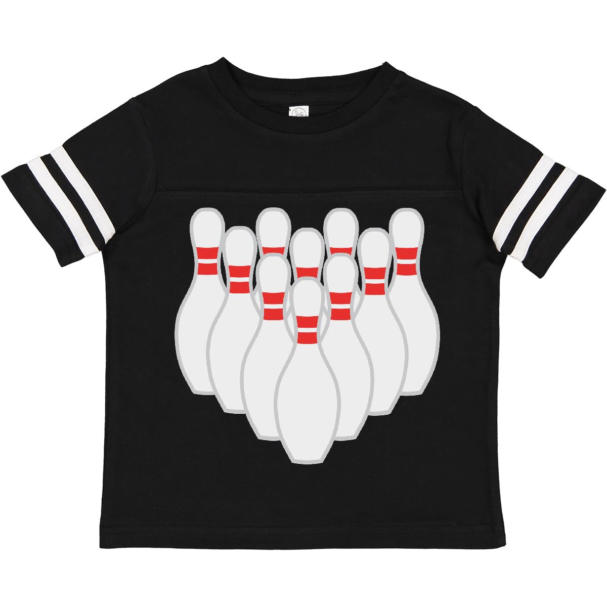 Inktastic 10 Pins for Bowling Toddler T-Shirt - Cute Bowling Themed Cotton Tee for Kids - Perfect for Birthday Parties, Sports Events & Casual Wear