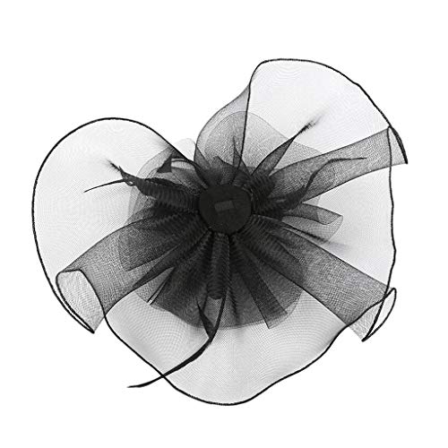 Vintage Women's Fascinator Hats with Feather & Flower - Elegant Derby Hats for Tea Party, Wedding, and Special Occasions - Fashionable Headwear & Headband for Women's Formal Events and Church Gatherings