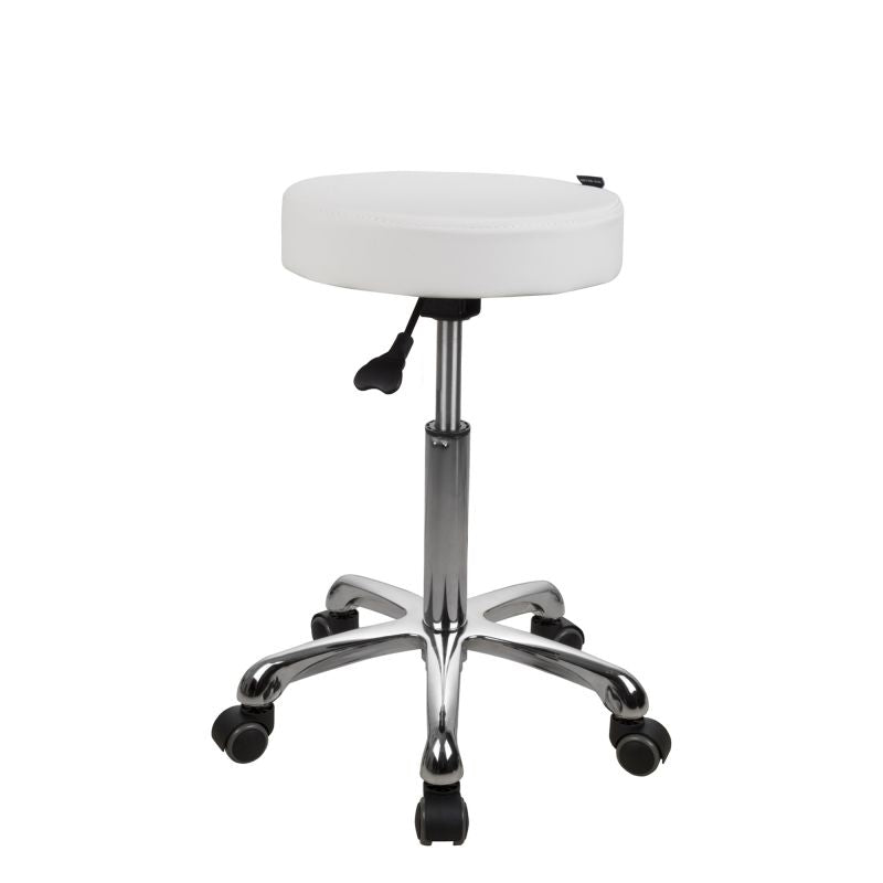 Silverfox 1023A Rolling Stool with Wheels - Adjustable Height Rolling Chair for Salon, Kitchen, Office & Workshop - Ergonomic Rolling Seat with Swivel & Locking Casters