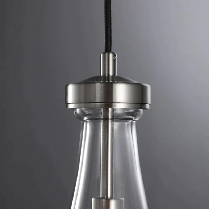 Modern Glass Raindrop Pendant Light for Kitchen Island - Elegant Dining Room & Bar Lighting Fixture - Perfect for Farmhouse, Contemporary & Industrial Decor