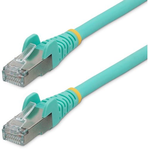 1.5m CAT6a Ethernet Cable - Aqua - Low Smoke Zero Halogen (LSZH) - 10GbE 500MHz 100W PoE++ - Snagless RJ45 with Strain Relief - S/FTP Network Patch Cord - Ideal for Home Office, Gaming & High-Speed Data Centers
