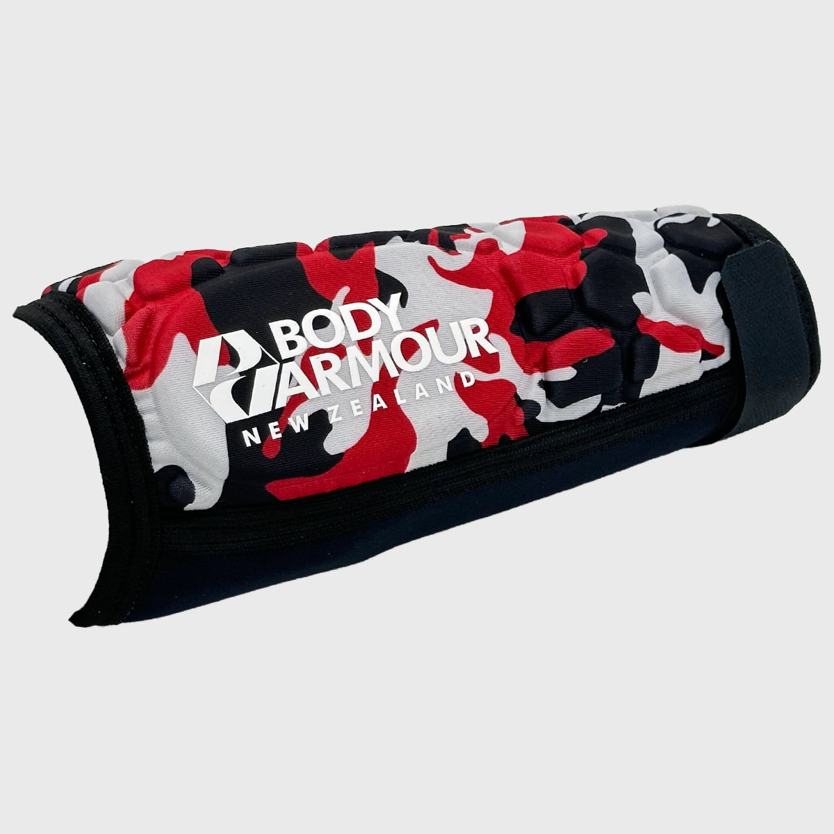 Rugby Forearm Protector - Red/Black Camo Body Armor for Impact Protection | Ideal for Rugby, Football & Contact Sports Training