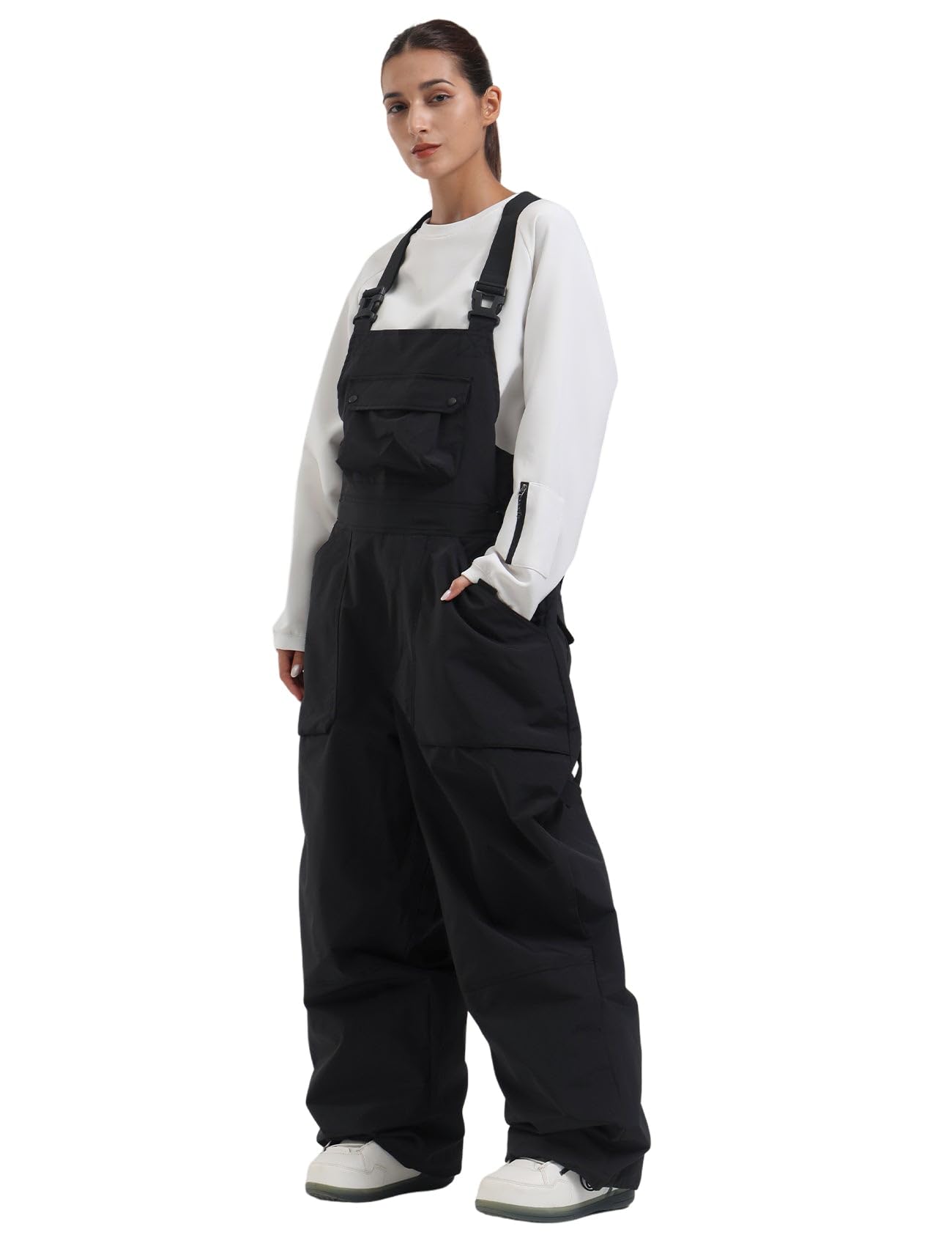 GSOU SNOW Women's Waterproof Insulated Ski Pants - Winter Snowboard Bib Overalls with Windproof Warm Technology for Skiing & Snowboarding | Perfect for Cold Weather Outdoor Activities