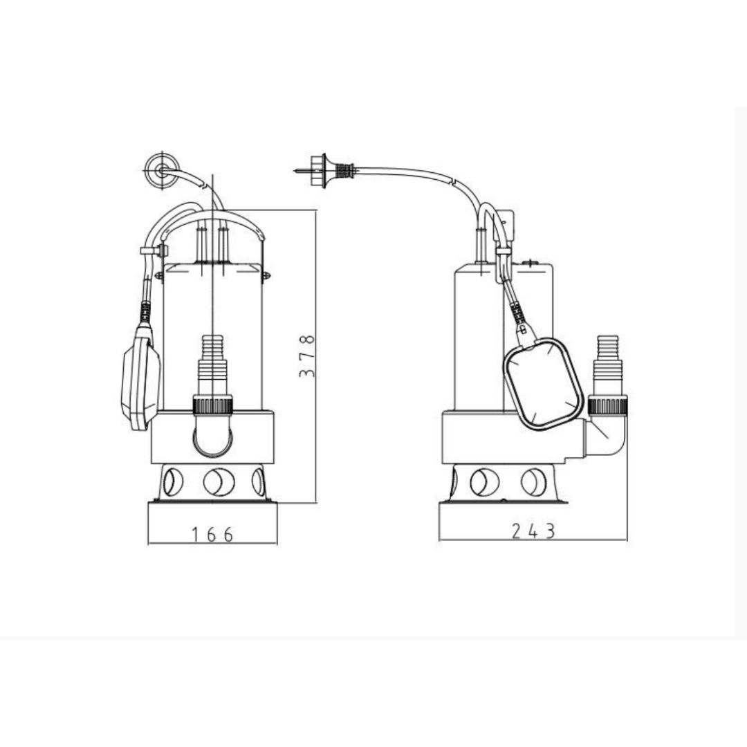 Submersible Drainage Pump for Basement, Pool, and Yard - Light Duty Water Removal Pump for Home and Outdoor Use