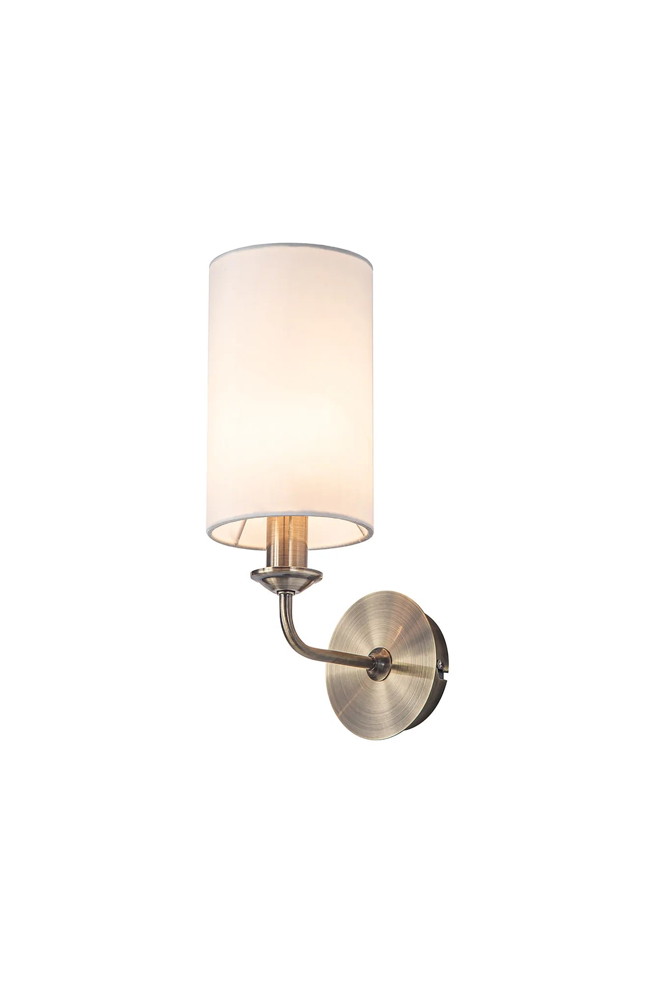 Vintage E14 Wall Light with Antique Brass Finish & Colorful Glass Shades - 1L Switched IP20 Rated for Bedroom, Living Room, or Hallway Lighting