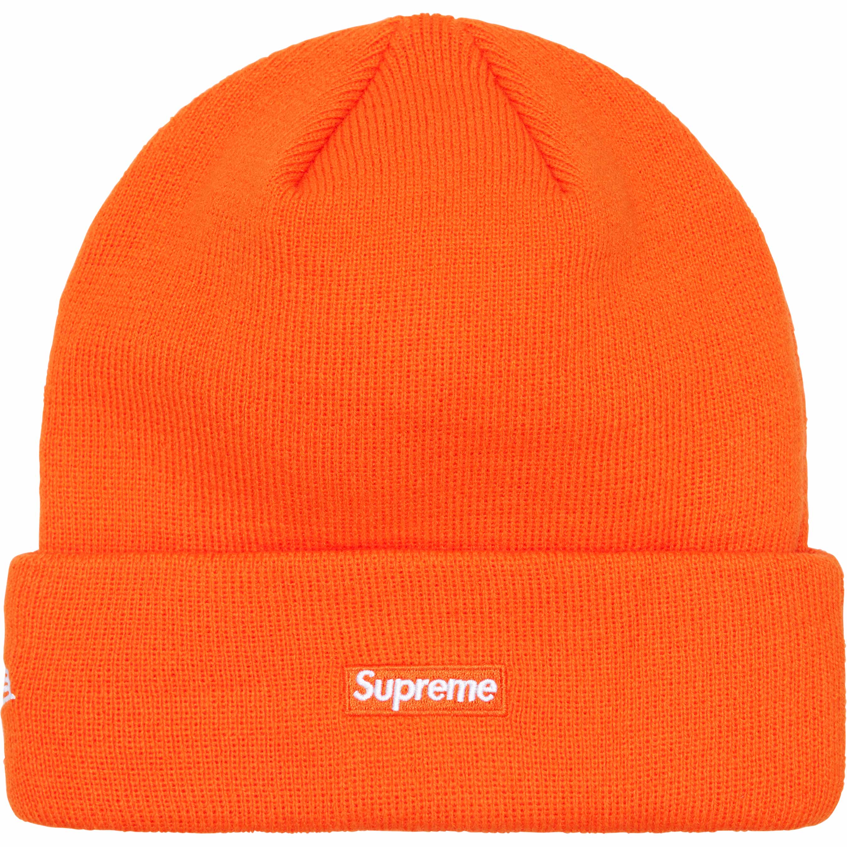 Supreme New Era® Script Beanie - Orange Beanie Hat for Men & Women - Winter Warm Knit Skull Cap for Outdoor Activities & Streetwear Fashion