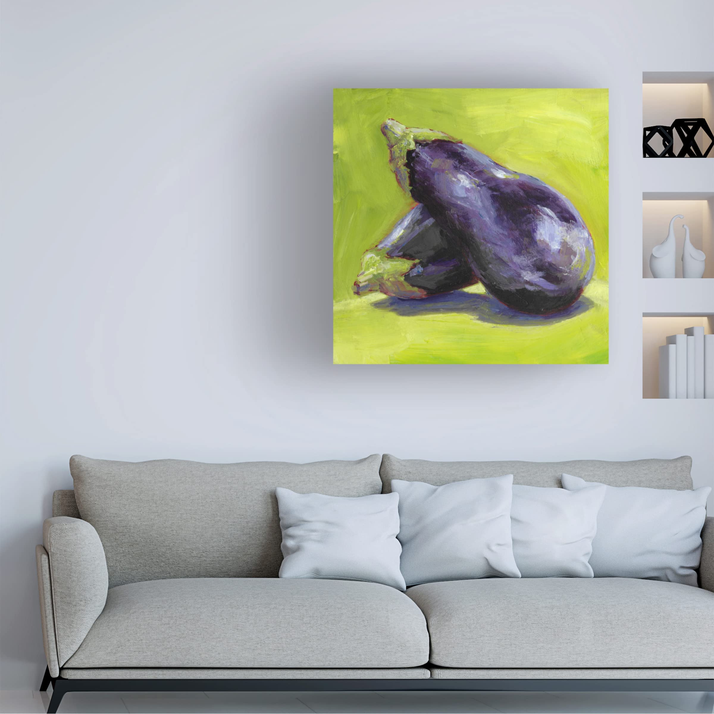 Trademark Fine Art 'Aubergine' Canvas Painting by Carol Young - Elegant Home Decor for Living Room, Bedroom & Office
