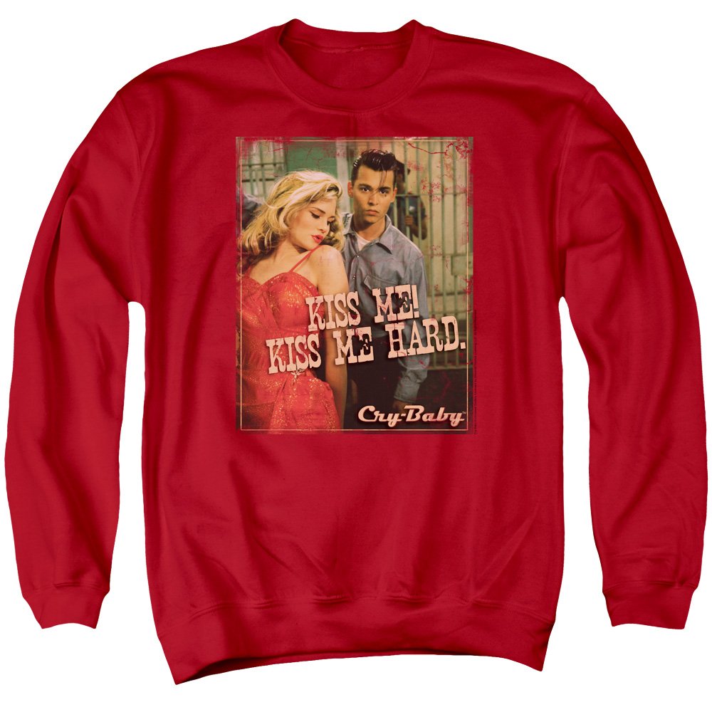Cry Baby Kiss Me Unisex Crewneck Sweatshirt for Men & Women | Soft Cotton Pullover | Casual Streetwear for Date Night & Concerts