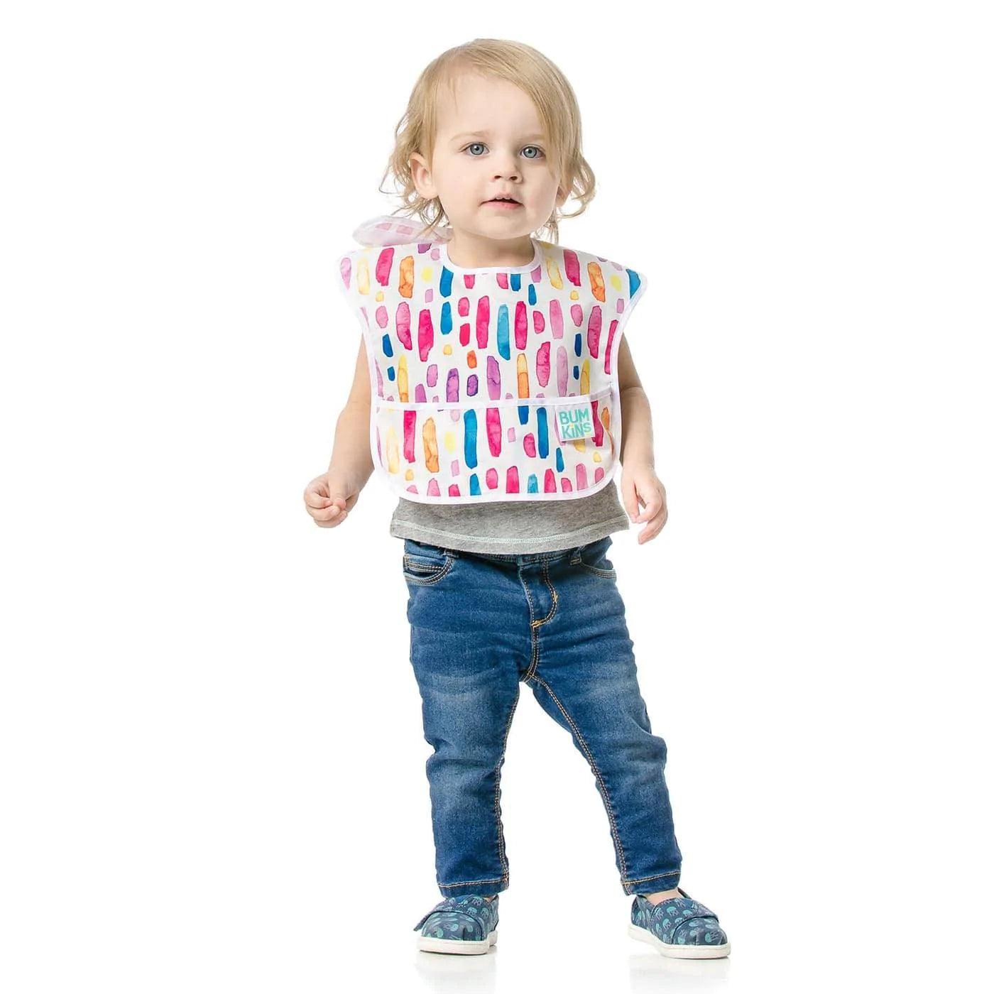 Bumkins SuperBib 3-Pack - Waterproof Baby Bibs for Messy Eaters | Wild & Free Design | Ideal for Feeding, Weaning & Toddler Mealtime