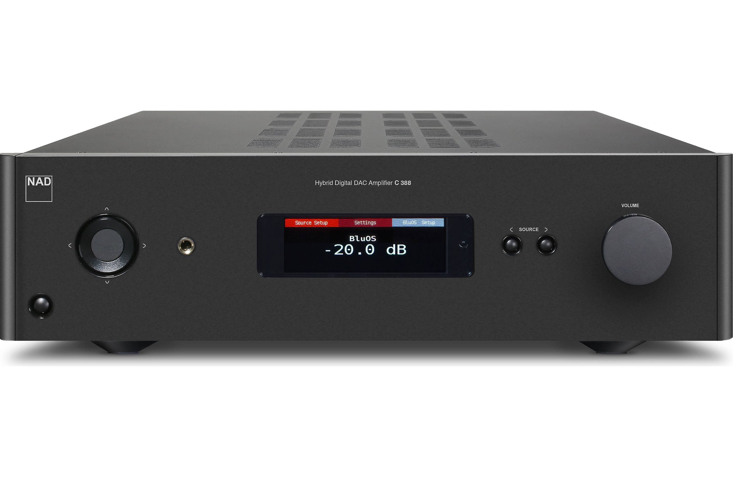 NAD Electronics C 388 Hybrid Digital DAC Amplifier with BluOS 2i - Open Box - High-Fidelity Audio for Home Theater & Music Listening