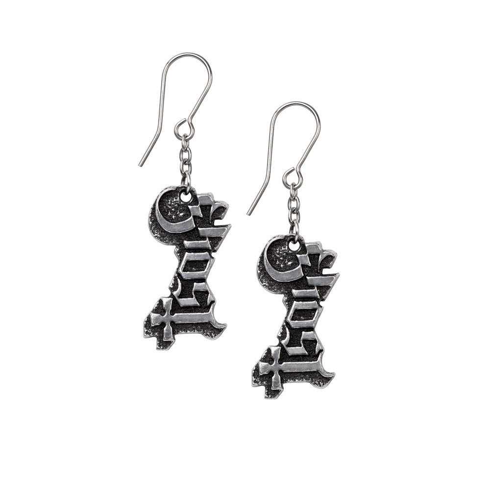 Ghost Logo Earrings for Women - Stylish Spooky Jewelry for Halloween, Cosplay & Gothic Fashion
