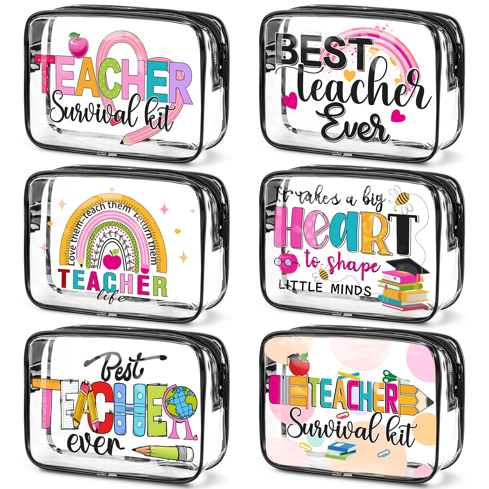 Waterproof PVC Makeup Bag for Travel & Beach - Teacher Gift