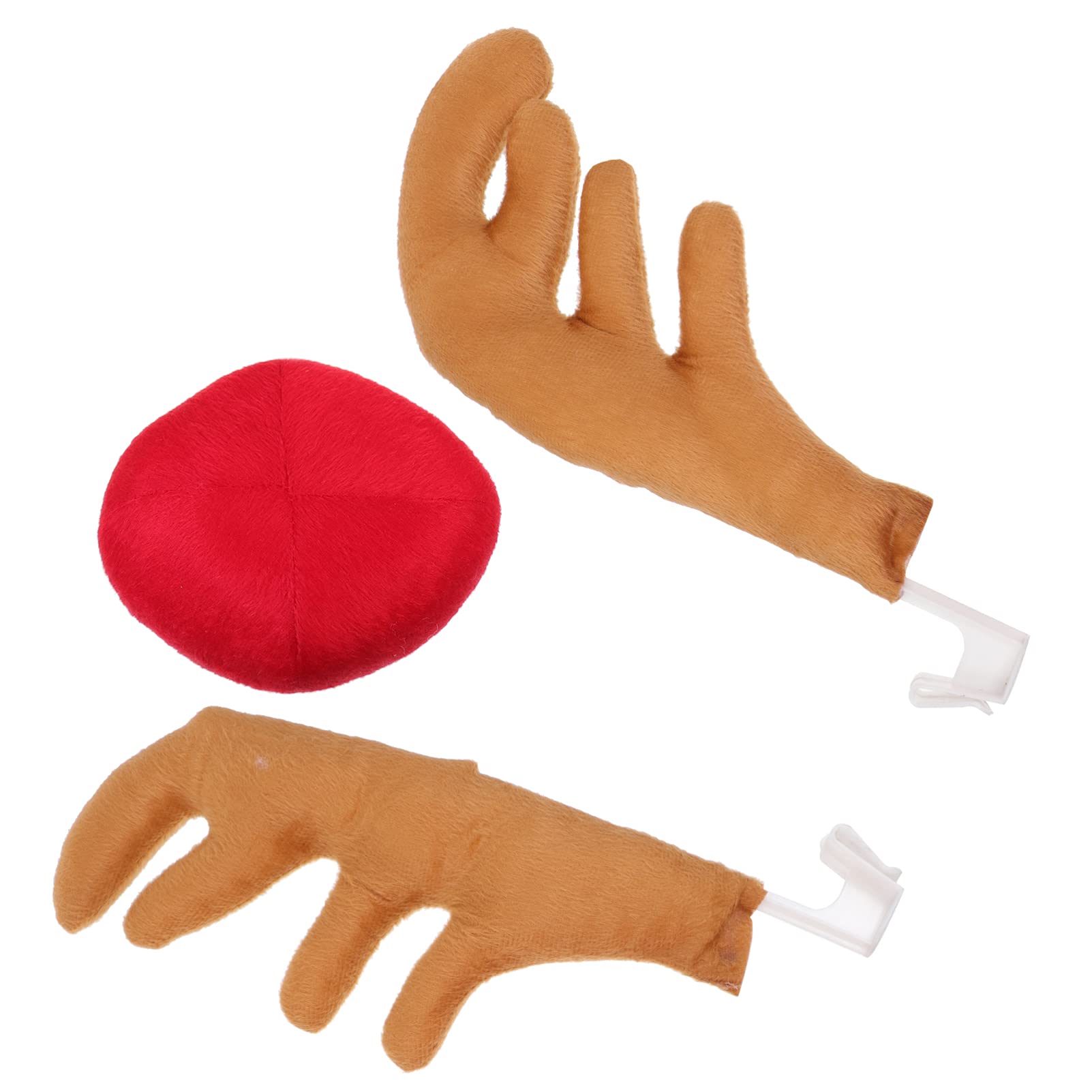 BESPORTBLE 1 Set Brown Reindeer Antler Car Christmas Decorations Kit - Vehicle Auto Accessories for Cars & Trucks - Perfect Xmas Gift & Holiday Decoration for Christmas Parties, Parades and Festive Car Decor