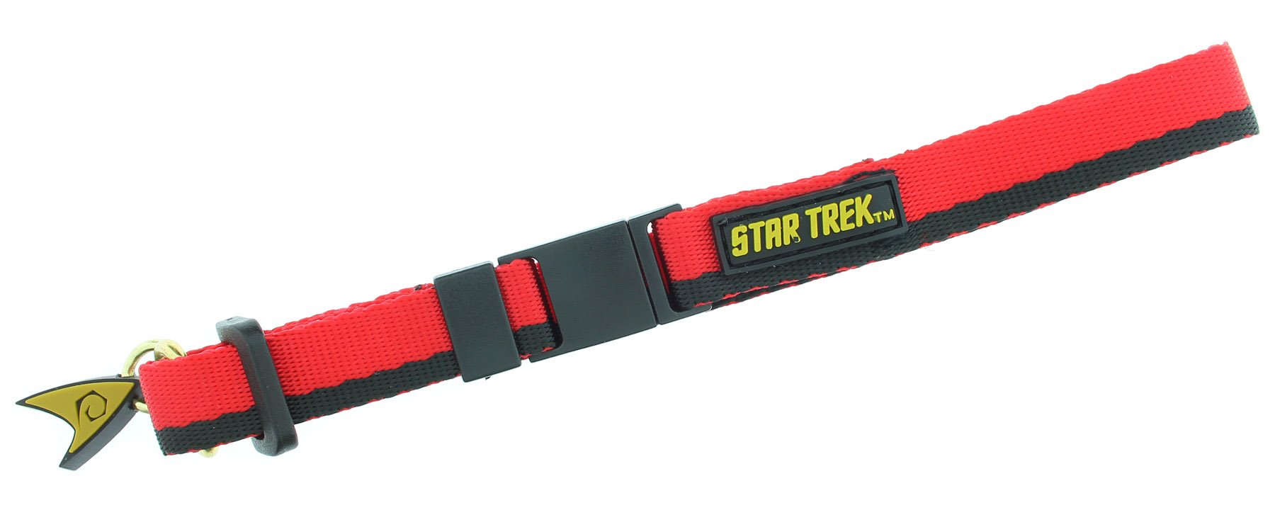 Star Trek Uniform Cat Collar - Red Cosplay Pet Costume for Halloween, Christmas & Comic Con | Comfortable & Adjustable for Small to Medium Cats