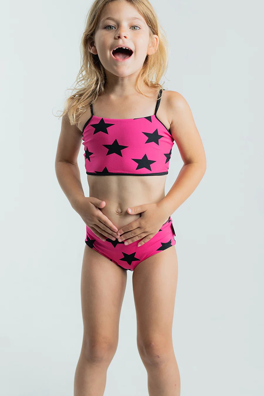 STARS TWO PIECE BIKINI SET - Sexy Swimwear for Women, High Waisted Bikini Top & Bottom, Summer Beach Pool Party Outfit