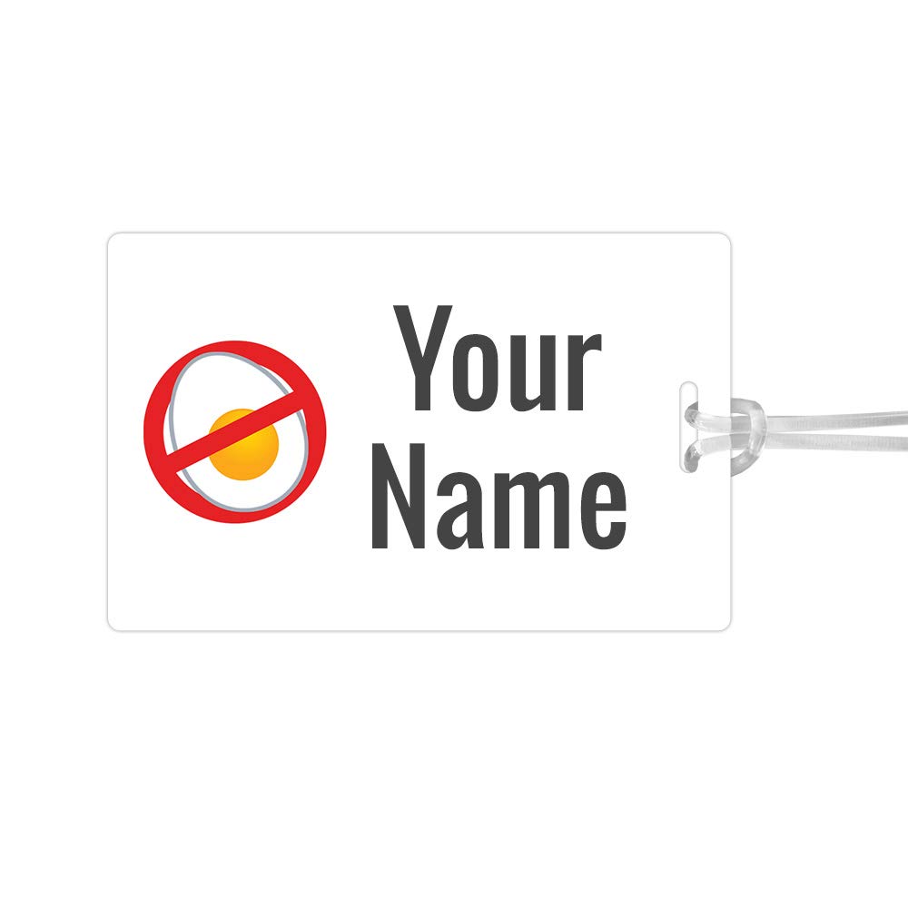 Durable Large Luggage Tag - Egg-Free Allergy Friendly Design for Travel Bags & Suitcases | Perfect for Airports, Business Trips & Vacation Packing