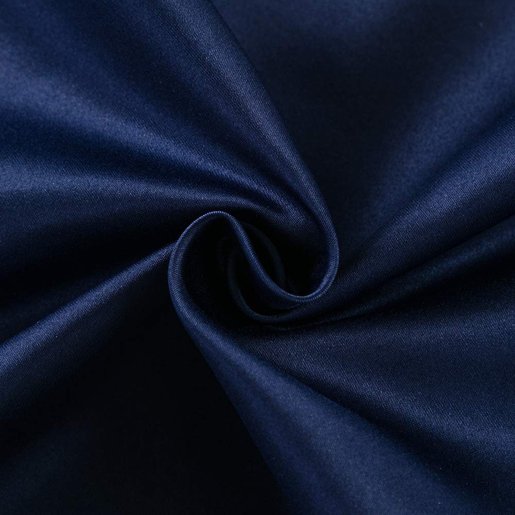 MEILA Silky Satin Pillowcase for Hair and Skin Care - Ultra Soft Washed Silk Pillow Cases King Size Set of 2 (Navy Blue) - Perfect for Reducing Hair Frizz & Preventing Sleep Wrinkles