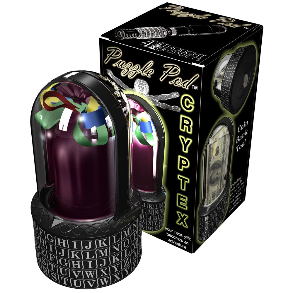 Puzzle Pod Cryptex - Brain Teaser Puzzle & Coin Bank for Kids and Adults | Fun Educational Toy for Home, Office, and Gifts | Secure Storage for Coins and Small Treasures
