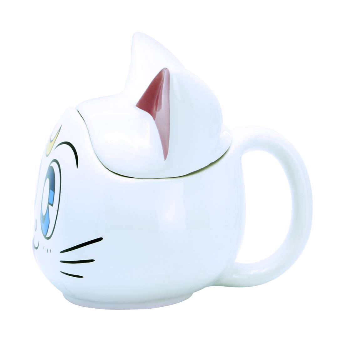 Sailor Moon Luna & Artemis 3D Ceramic Coffee Mug Set - 11.5 Oz Anime Themed Tea Cups - Perfect for Manga Fans, Home & Kitchen Essentials, Unique Gift for Anime Lovers - Ideal for Coffee, Tea, Hot Chocolate & Collectible Display