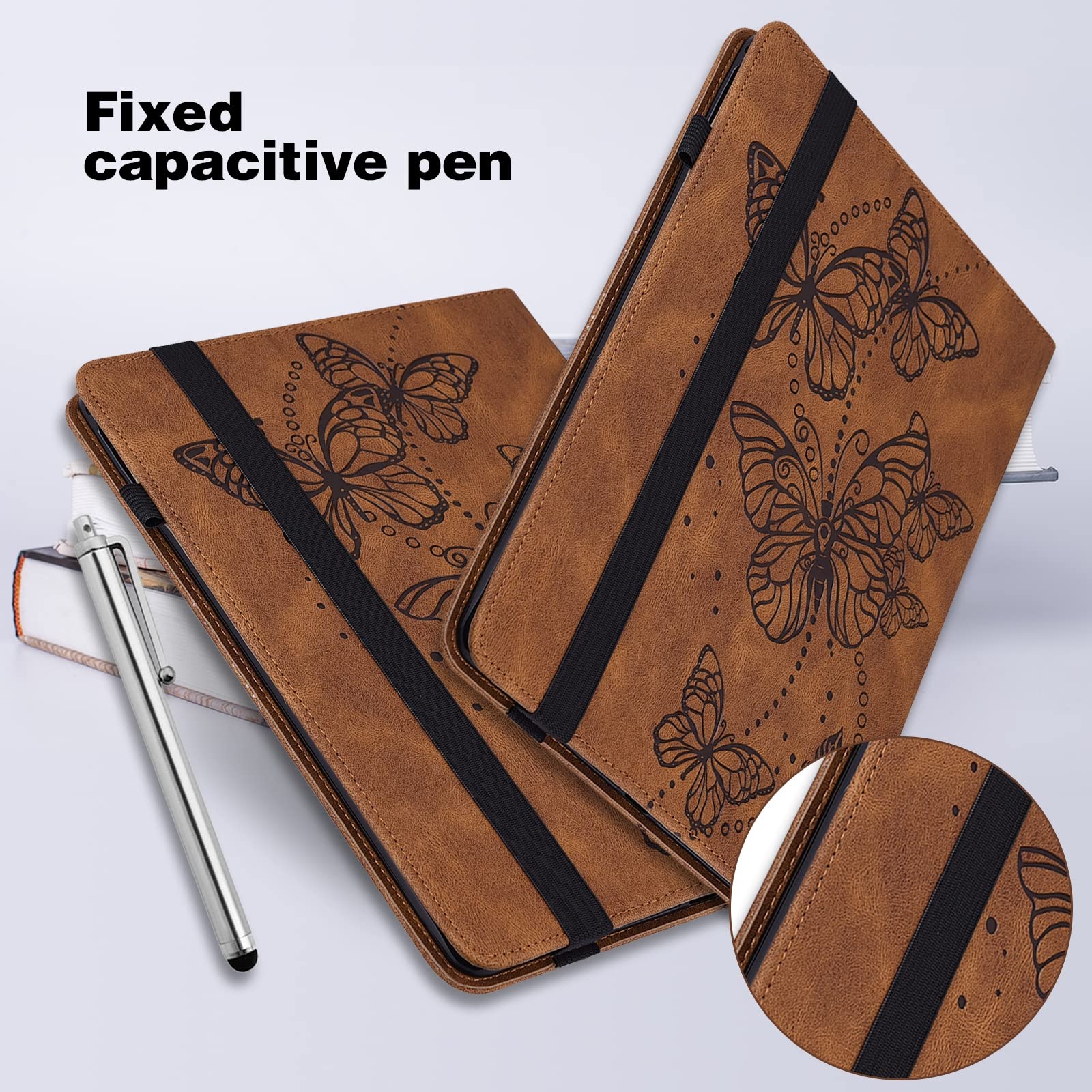Xiaomi Pad 6 Tablet Case - Premium Leather Cover with Embossed Butterfly Design - Protective Sleeve for Work, School & Travel