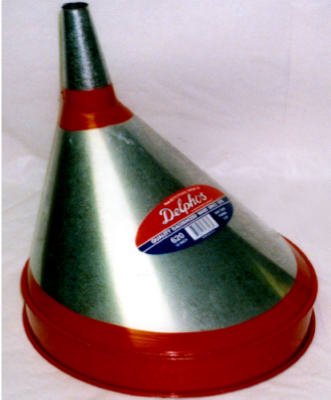 Heavy Duty Galvanized Steel Funnel - 5 Inch Wide Mouth for Kitchen, Automotive, Gardening & DIY Projects - Durable Oil, Water & Chemical Transfer Tool