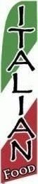 Alotta Signs X-Large Italian Food Swooper Feather Flag - Perfect for Restaurants, Pizzerias & Italian Festivals Outdoor Advertising