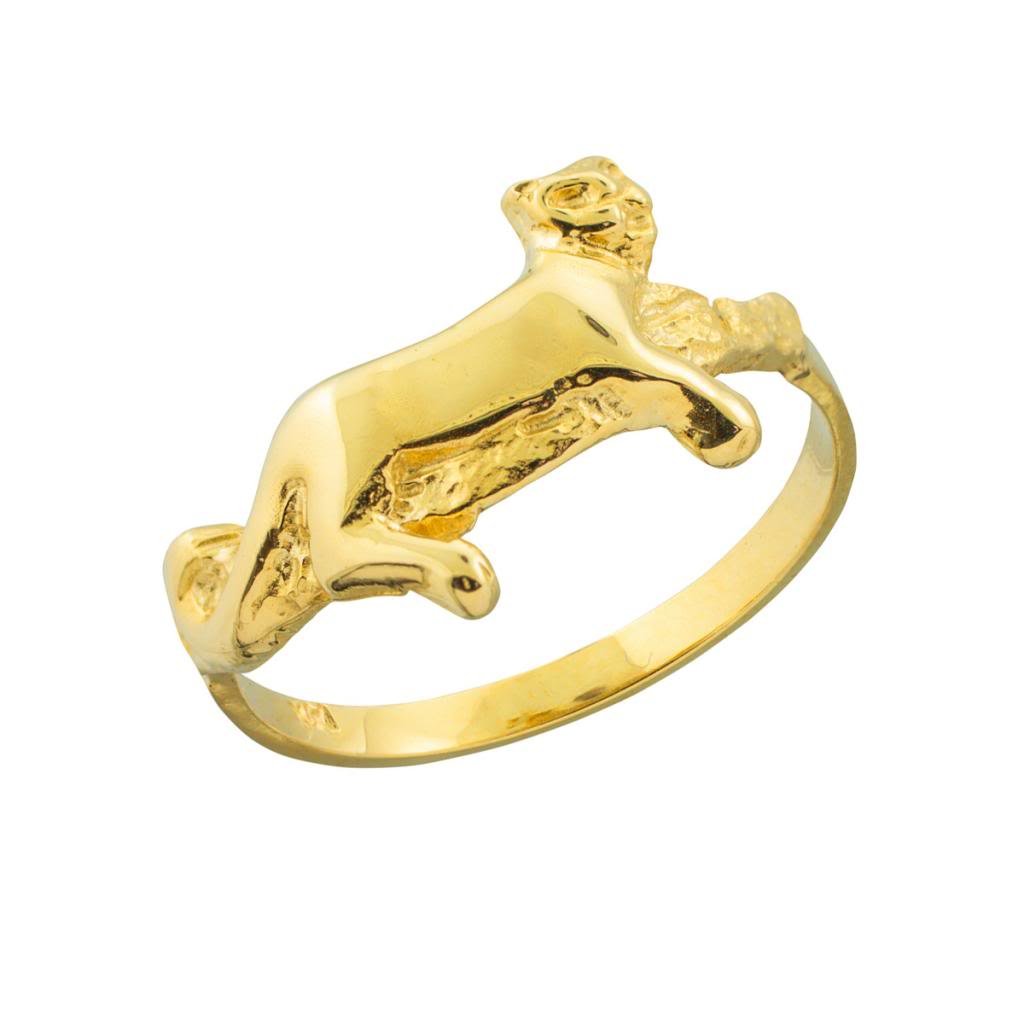 10K Yellow Gold High Polish Cat Ring for Women - Dainty & Elegant Jewelry - Perfect for Everyday Wear, Gifts & Special Occasions - Ideal for Cat Lovers, Birthday Presents & Fashion Accessories