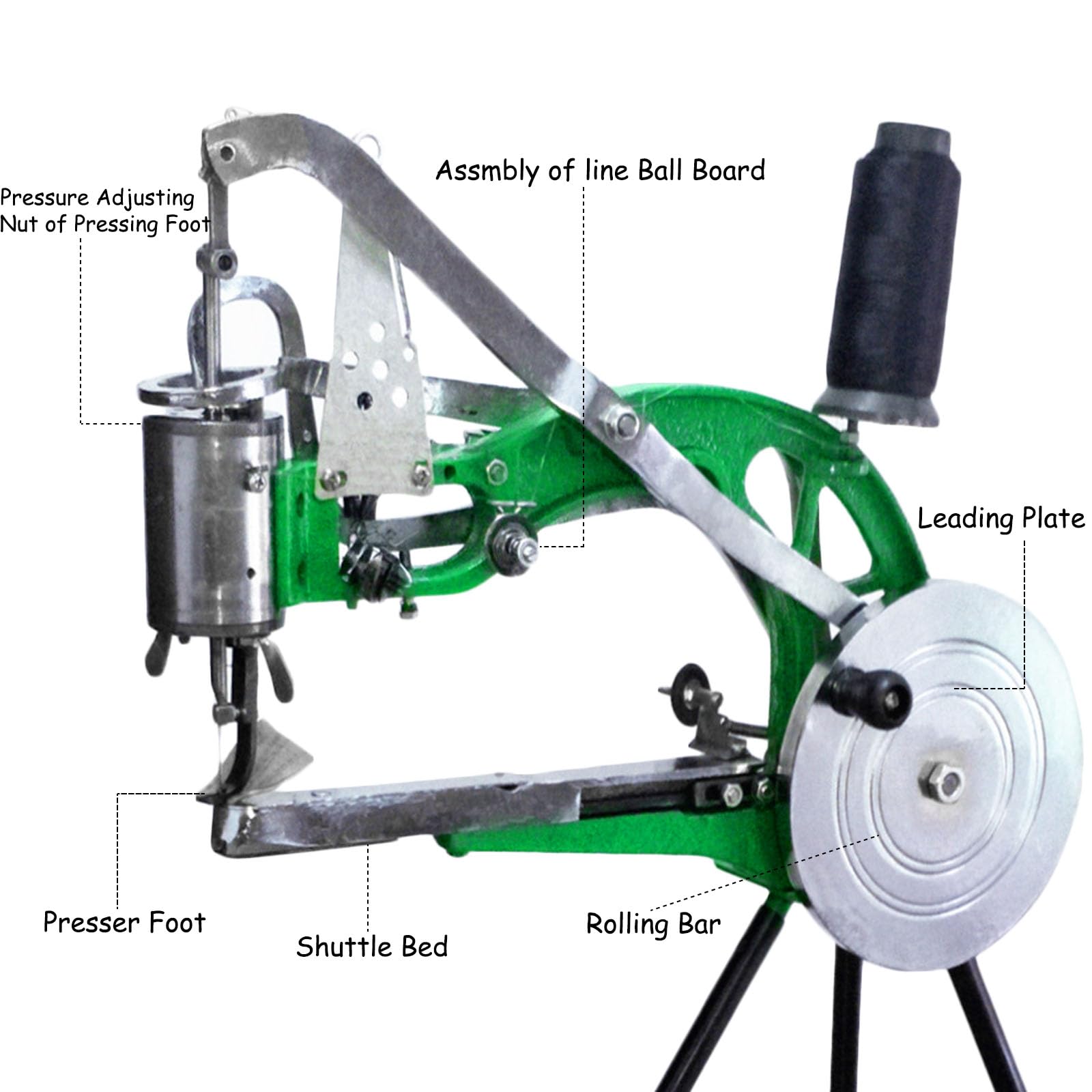 Heavy Duty Handheld Leather Sewing Machine - Professional Shoe Repair & Cobbler Stitching Tool with Nylon Thread for Bags, Tents, Clothes, Quilts, Coats & Pants | Perfect for Home DIY, Leather Crafting & Industrial Use