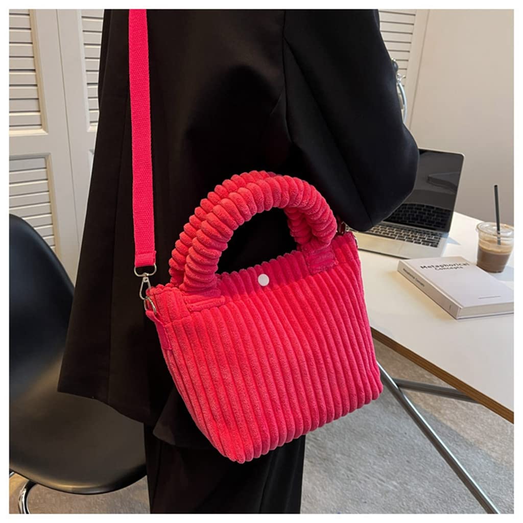 Women's Corduroy Crossbody Bag - Small Shoulder Bag Purse for Daily Use, Casual Tote & Messenger Handbag - Perfect for Work, Travel, Shopping & Outings